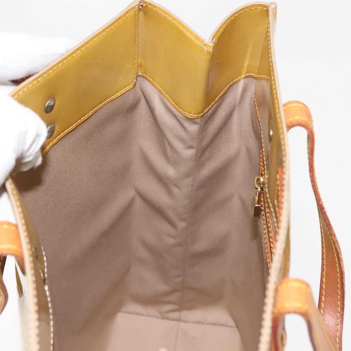 Louis Vuitton Reade Handbag Monogram Vernis Beige Patent_Leather Handbag (Pre-Owned)