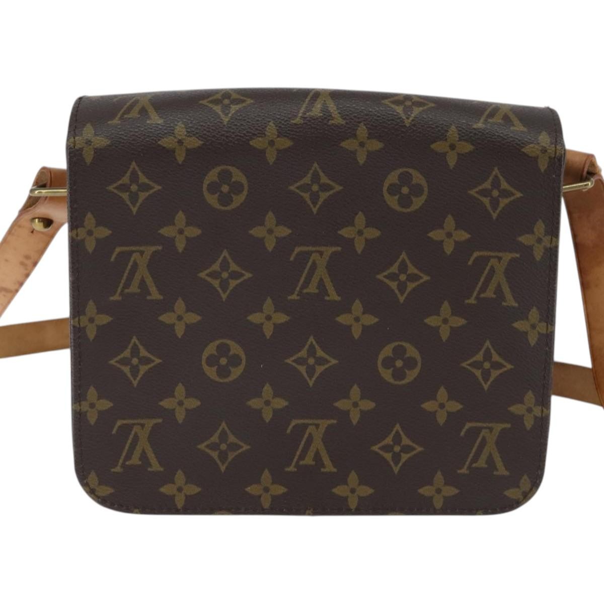 Louis Vuitton Cartouchiere Handbag Monogram Canvas Brown Canvas Shoulder Bag Bag (Pre-Owned)