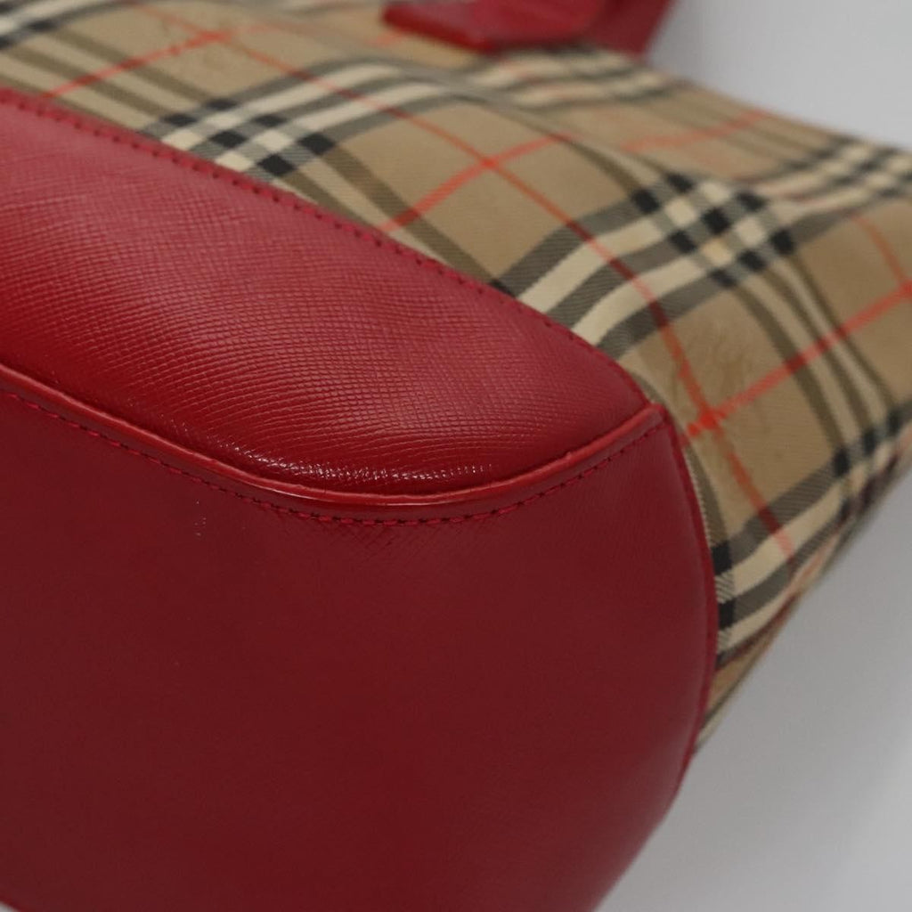 Burberry Nova Check Handbag Nova Check Canvas And Leather Beige Canvas Handbag (Pre-Owned)