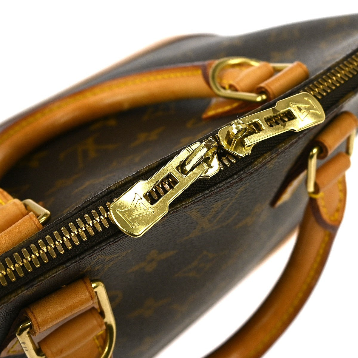Louis Vuitton Alma Handbag Monogram Canvas Brown Canvas Handbag (Pre-Owned)