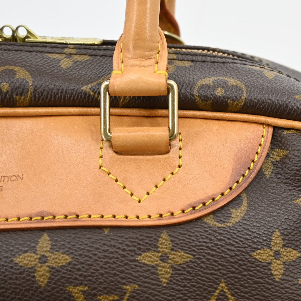 Louis Vuitton Deauville Handbag Monogram Canvas Brown Canvas Handbag (Pre-Owned)