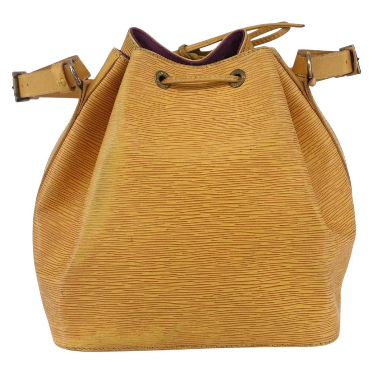 Louis Vuitton Petit Noe Handbag Epi Leather Yellow Leather Shoulder Bag Bag (Pre-Owned)