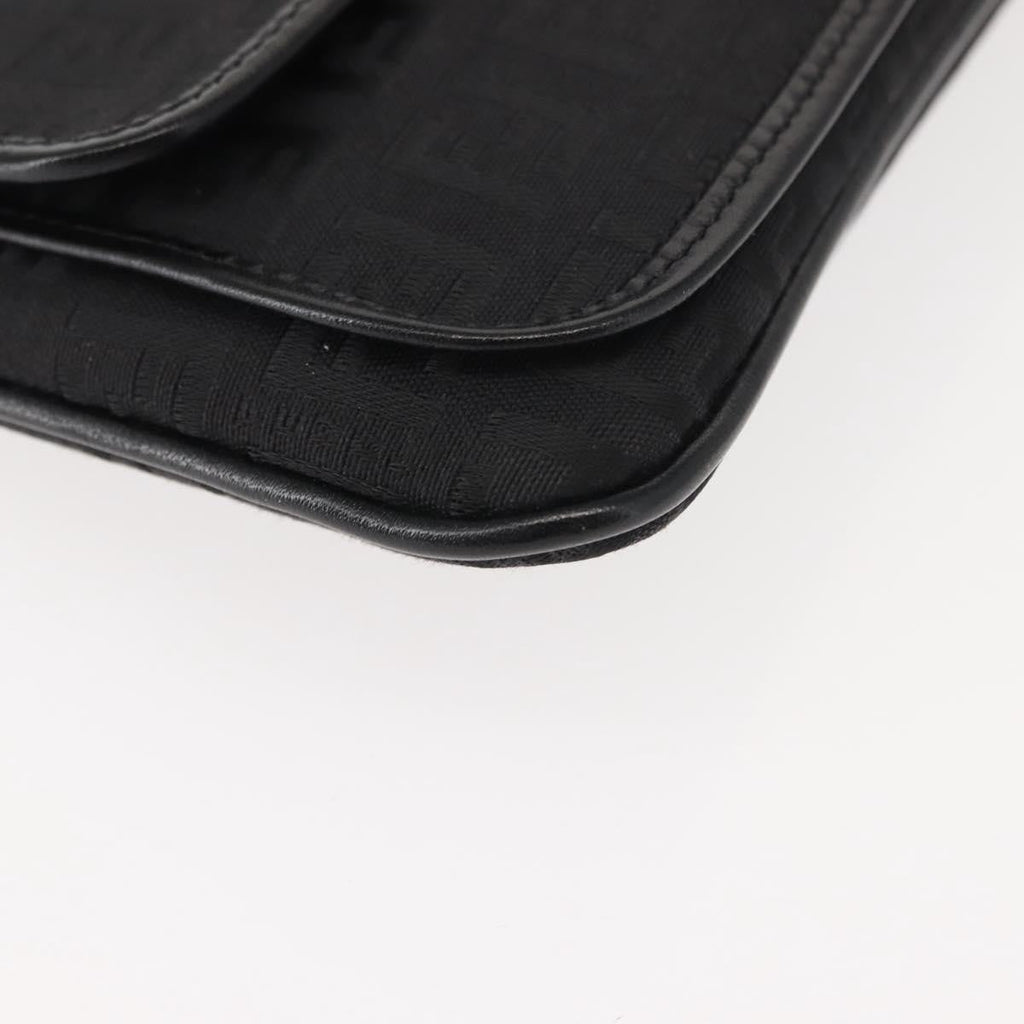 Fendi Ff Logo Pouch Canvas Black Canvas Clutche & Pouche Bag (Pre-Owned)
