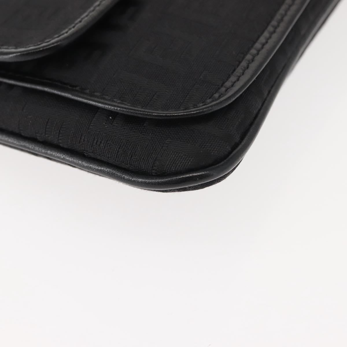Fendi Ff Logo Pouch Canvas Black Canvas Clutche & Pouche Bag (Pre-Owned)