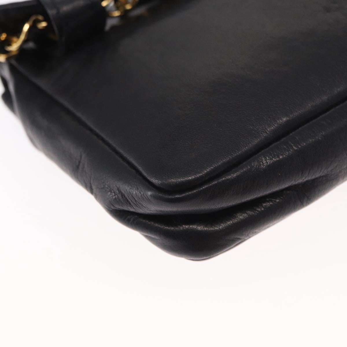 Chanel Chain Envelope Belt Bag Quilted Calfskin Black Leather Clutche & Pouche Bag (Pre-Owned)