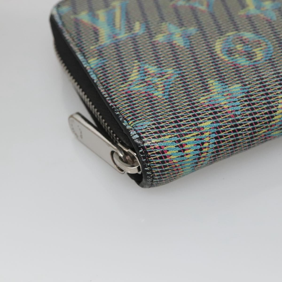 Louis Vuitton Zippy Wallet Nm Monogram Lv Pop Green Canvas Wallets Accessory (Pre-Owned)