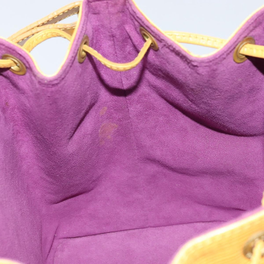 Louis Vuitton Petit Noe Handbag Epi Leather Yellow Leather Shoulder Bag Bag (Pre-Owned)
