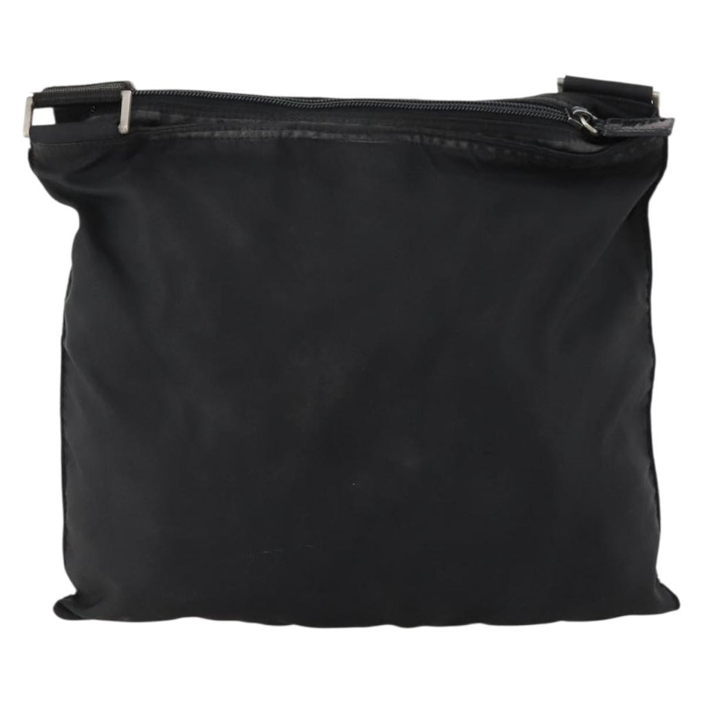 Prada Flat Messenger Bag Tessuto Black Nylon Shoulder Bag Bag (Pre-Owned)