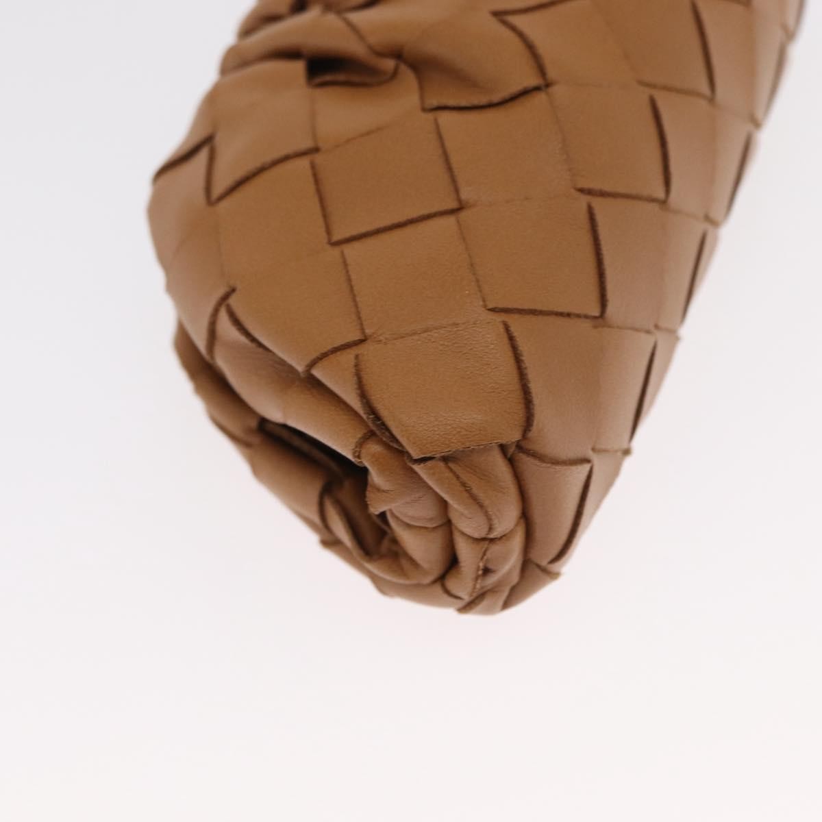 Bottega Veneta The Pouch Coin Purse Intrecciato Nappa Brown Leather Clutche & Pouche Bag (Pre-Owned)