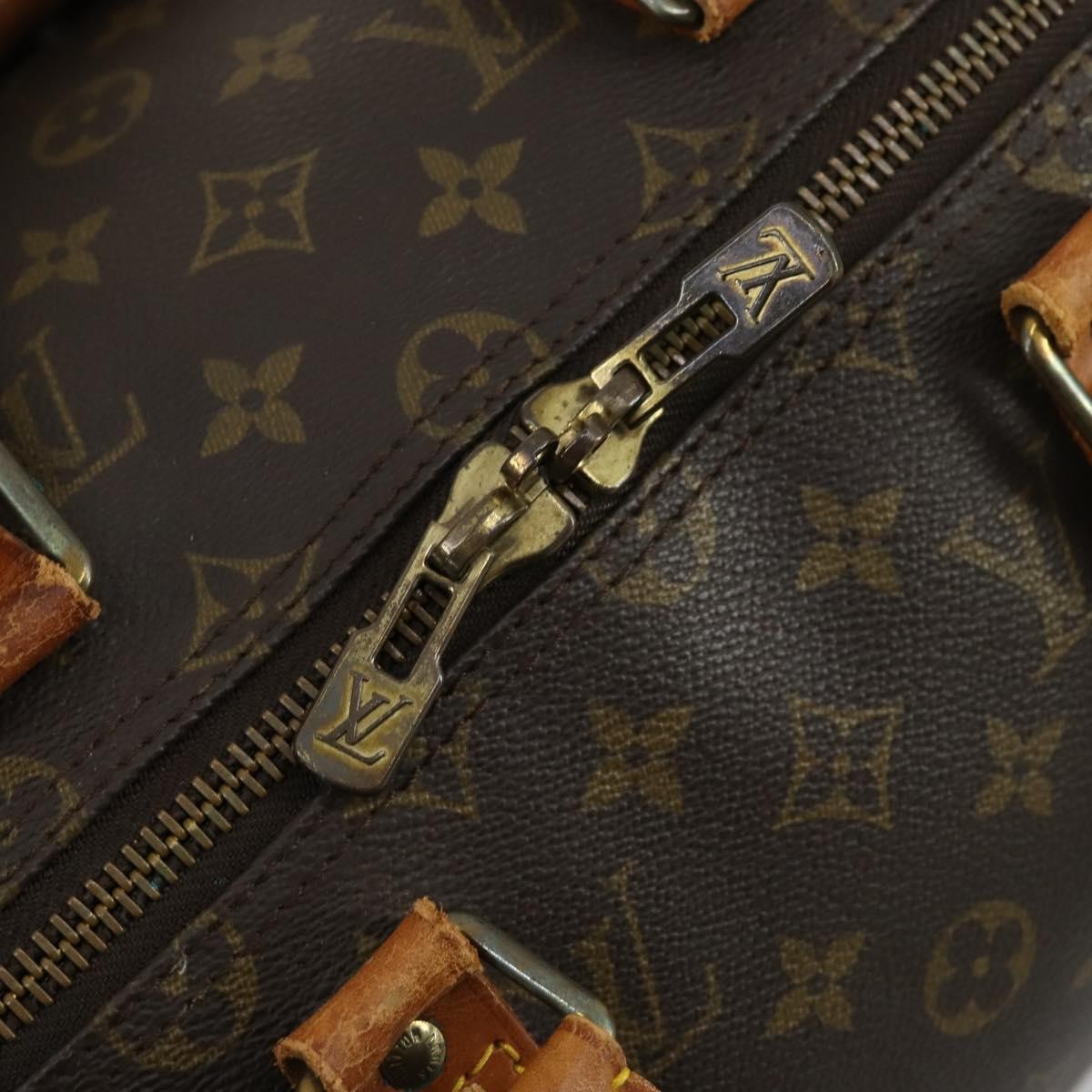 Louis Vuitton Keepall Bag Monogram Canvas Brown Canvas Travel Bag Bag (Pre-Owned)
