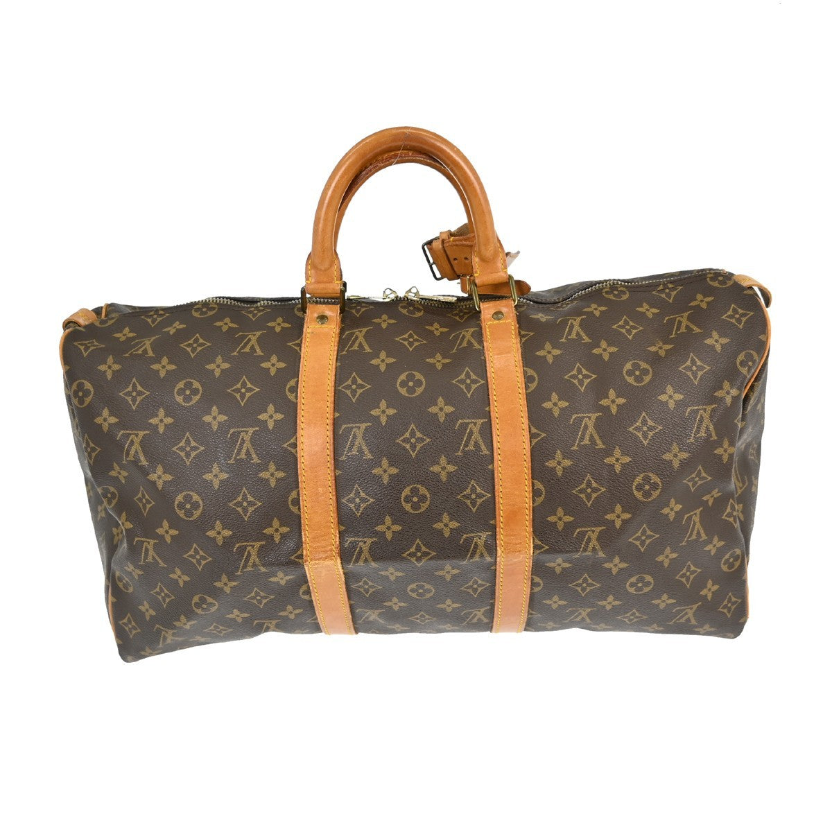 Louis Vuitton Keepall Bag Monogram Canvas Brown Canvas Travel Bag Bag (Pre-Owned)