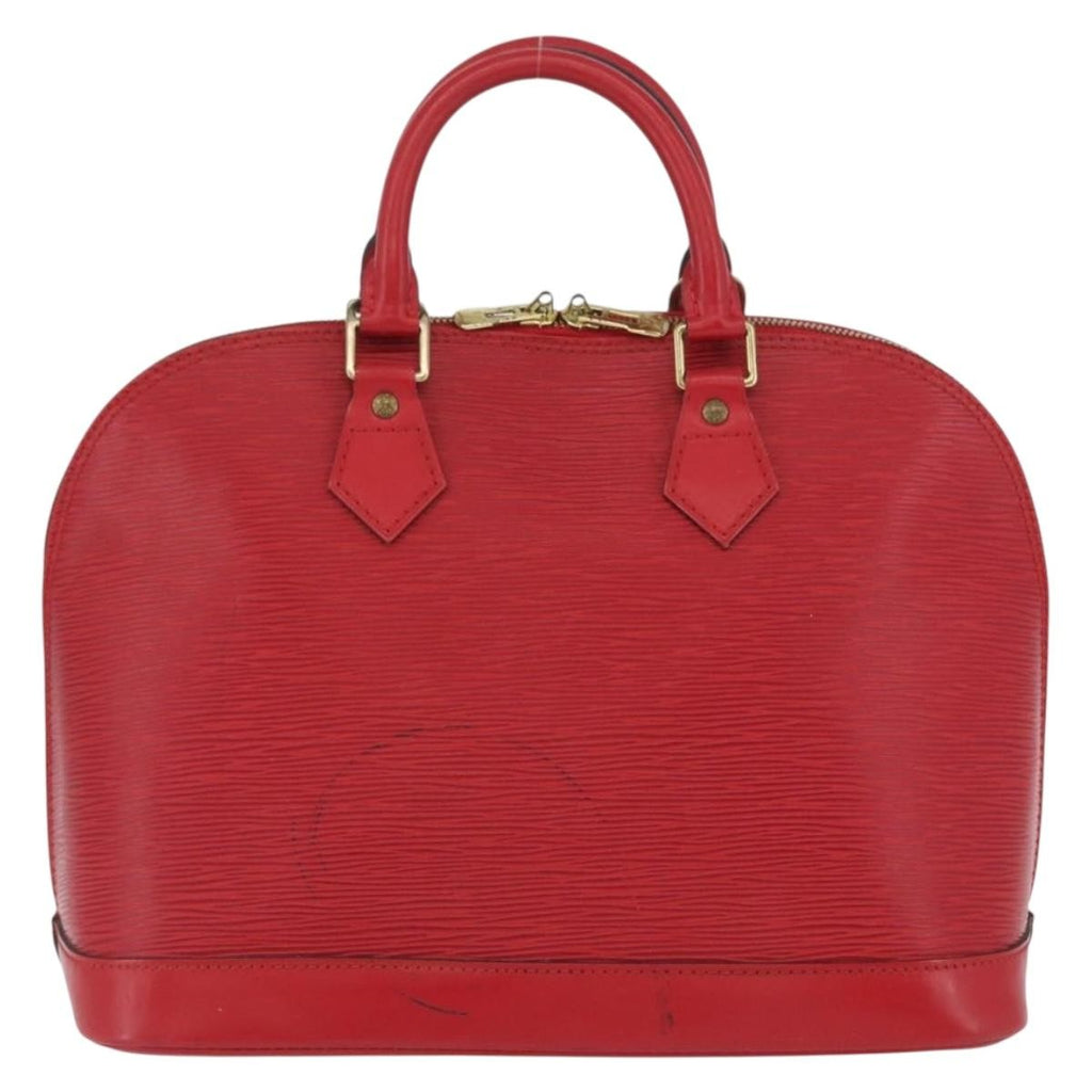 Louis Vuitton Alma Handbag Epi Leather Red Leather Handbag (Pre-Owned)
