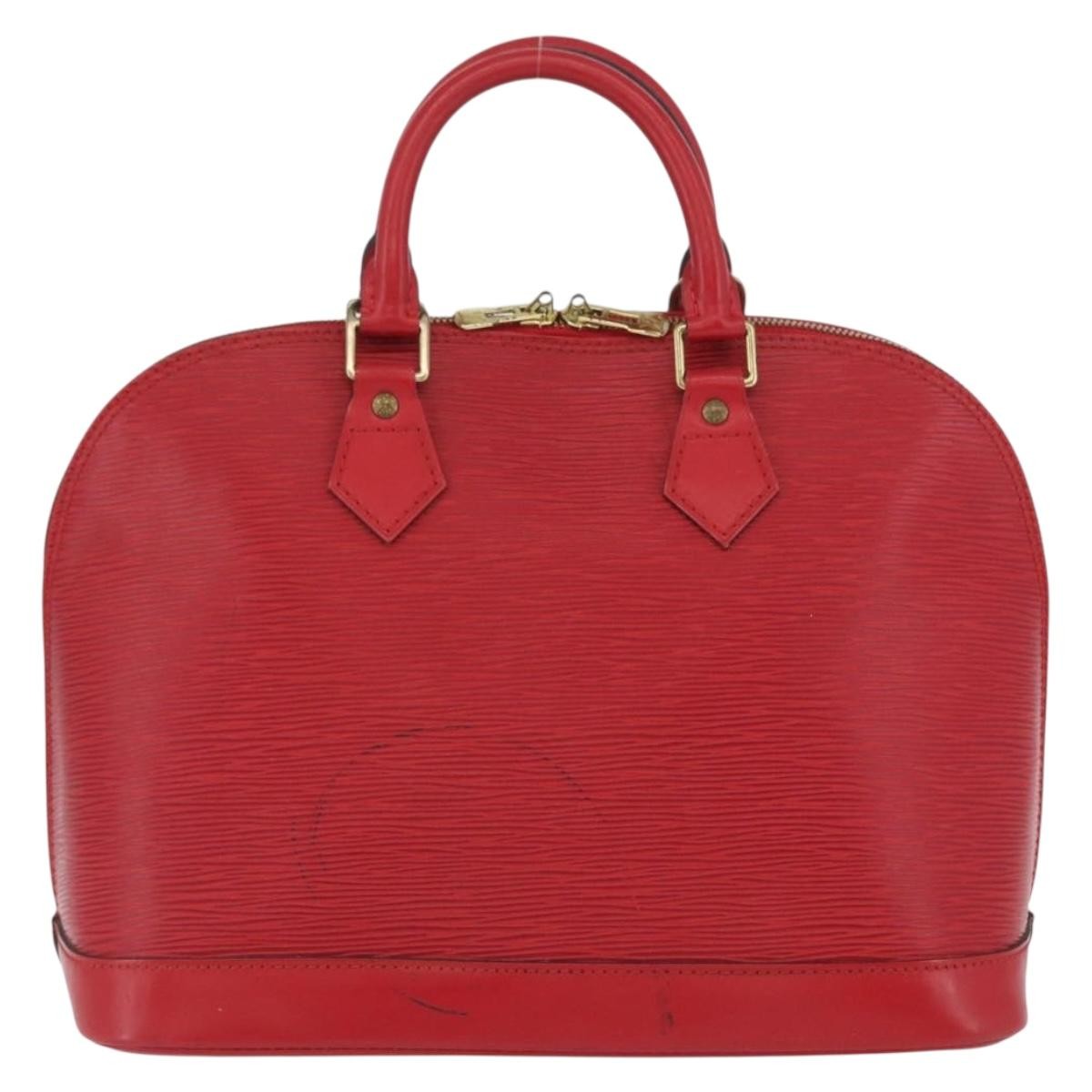 Louis Vuitton Alma Handbag Epi Leather Red Leather Handbag (Pre-Owned)