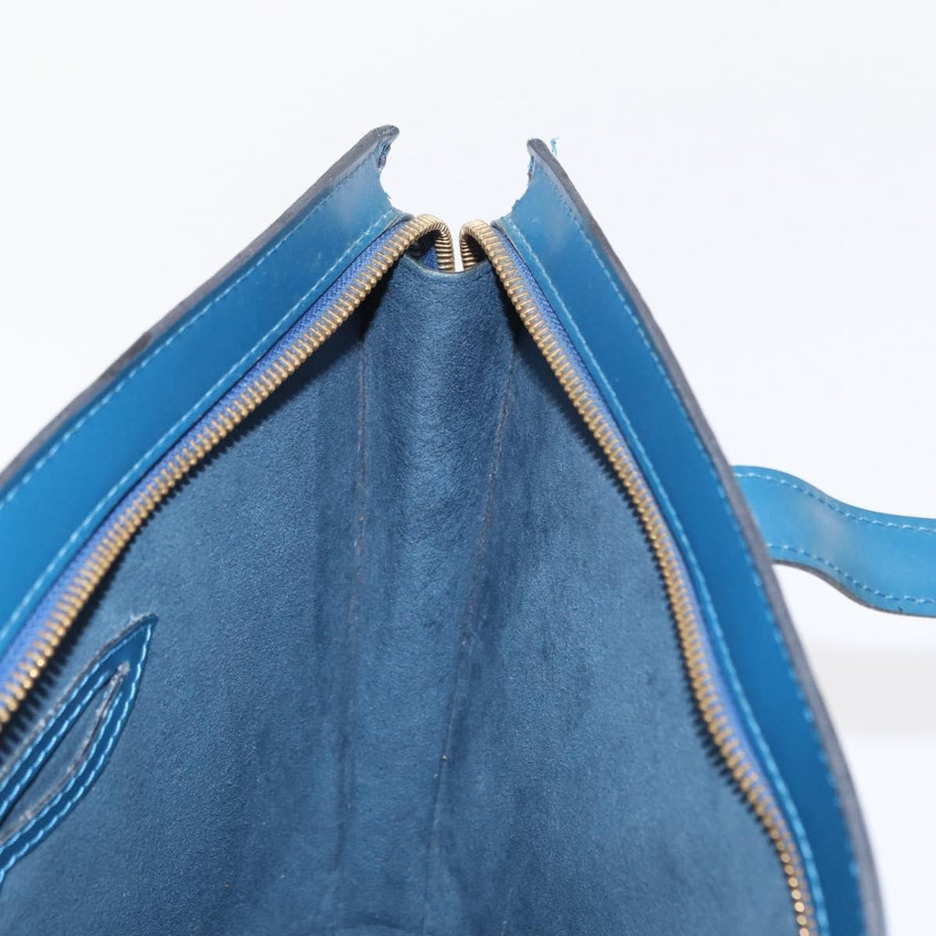 Louis Vuitton Saint Jacques Handbag Epi Leather Blue Leather Shoulder Bag Bag (Pre-Owned)