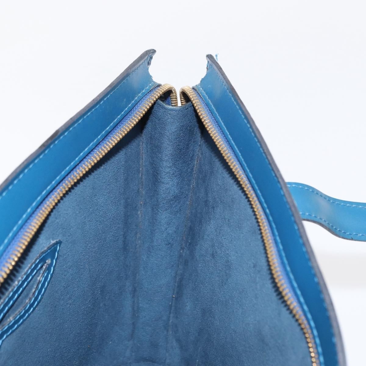 Louis Vuitton Saint Jacques Handbag Epi Leather Blue Leather Shoulder Bag Bag (Pre-Owned)