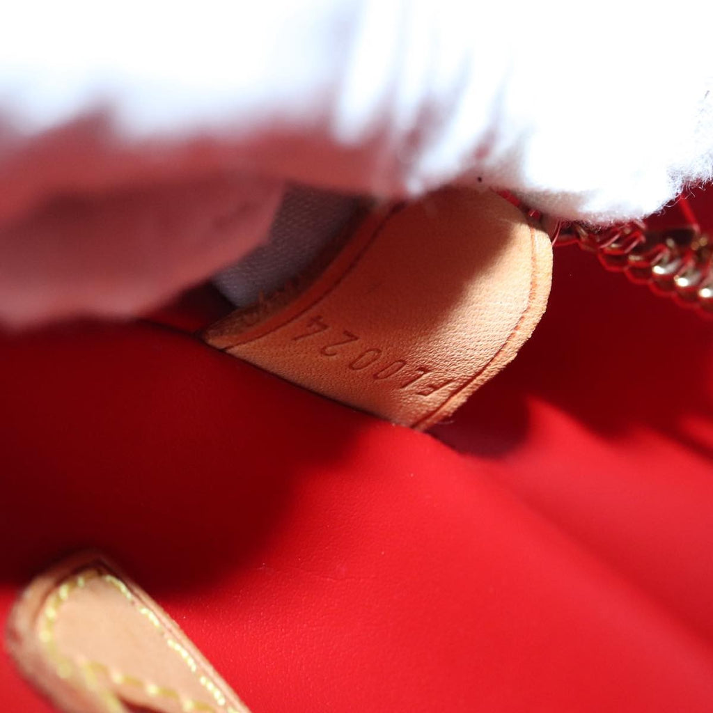 Louis Vuitton Bucket Bag Monogram Vernis Red Patent_Leather Shoulder Bag Bag (Pre-Owned)