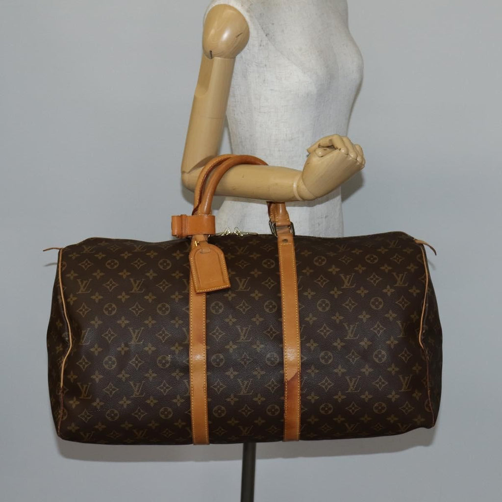 Louis Vuitton Keepall Bag Monogram Canvas Brown Canvas Travel Bag Bag (Pre-Owned)