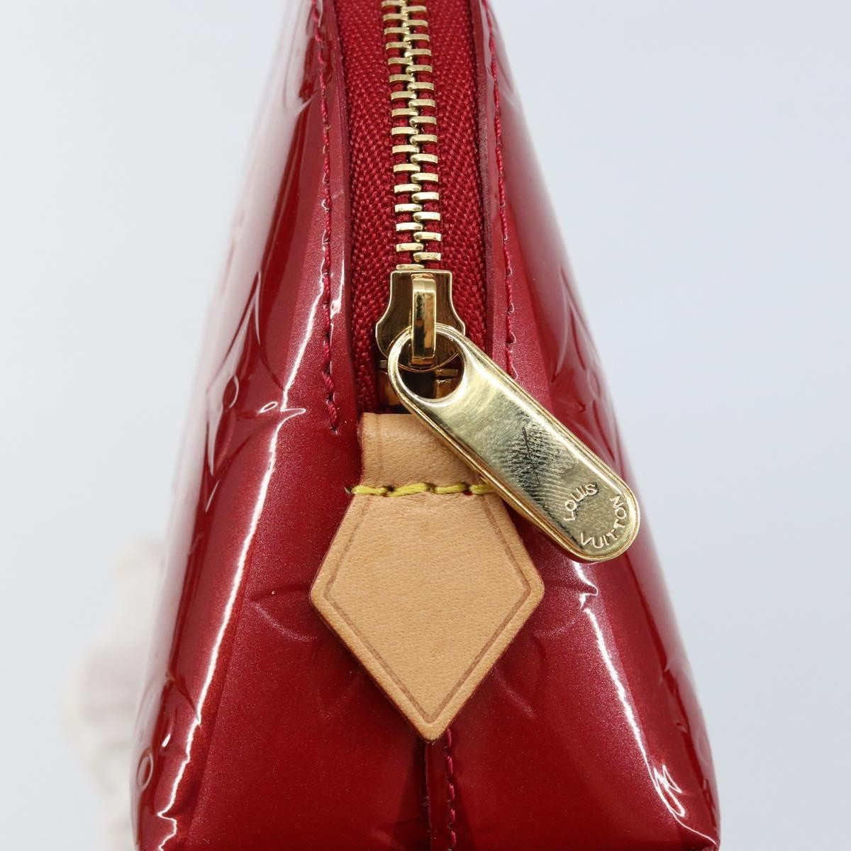 Louis Vuitton Cosmetic Pouch Limited Edition Monogram Vernis Rayures Red Patent_Leather Bag (Pre-Owned)