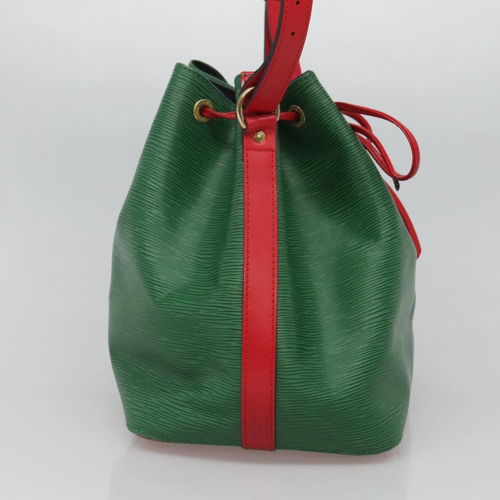 Louis Vuitton Bicolor Petit Noe Handbag Epi Leather Green Leather Shoulder Bag Bag (Pre-Owned)