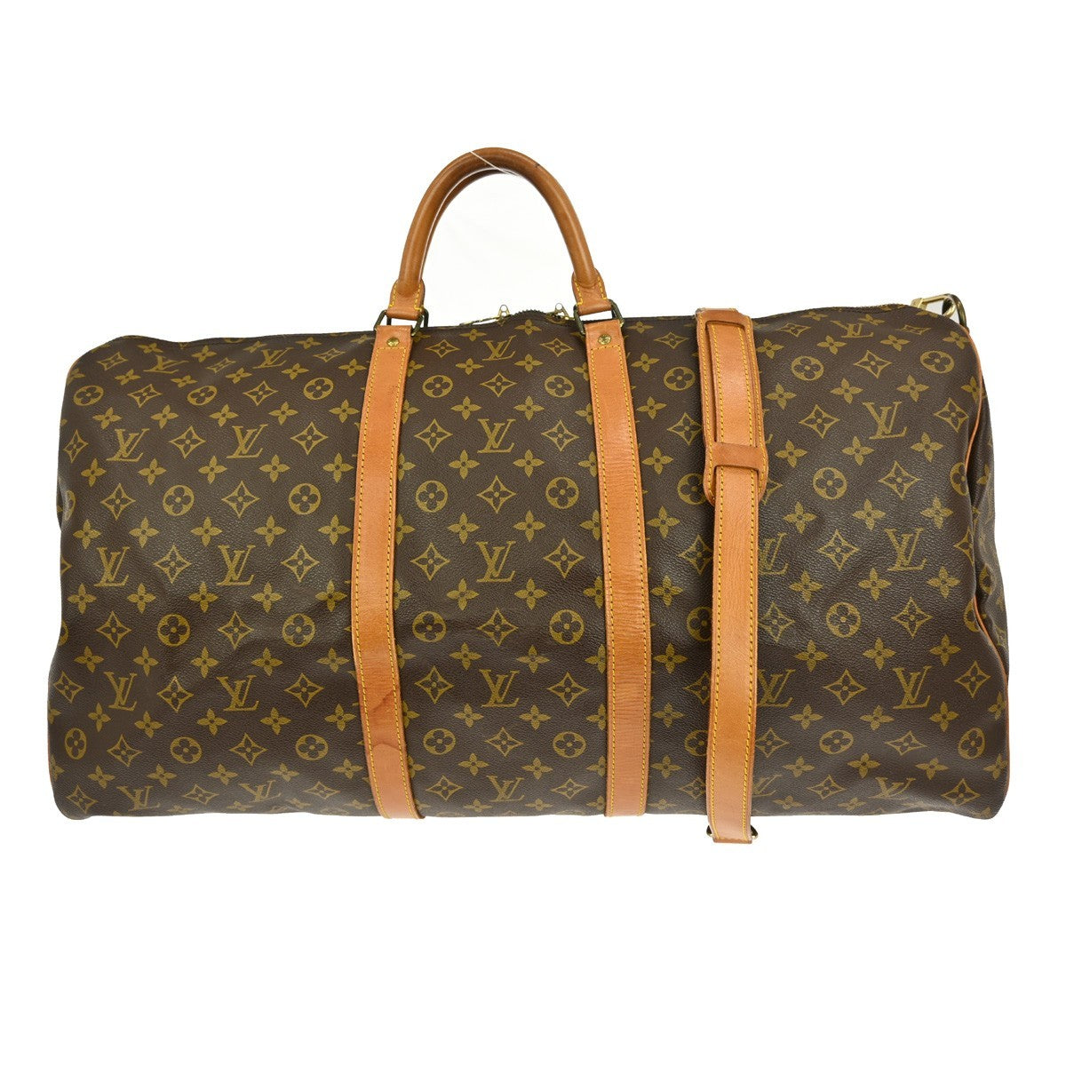 Louis Vuitton Keepall Bandouliere Bag Monogram Canvas Brown Canvas Travel Bag Bag (Pre-Owned)