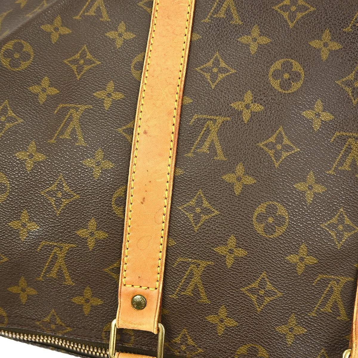 Louis Vuitton Keepall Bag Monogram Canvas Brown Canvas Travel Bag Bag (Pre-Owned)