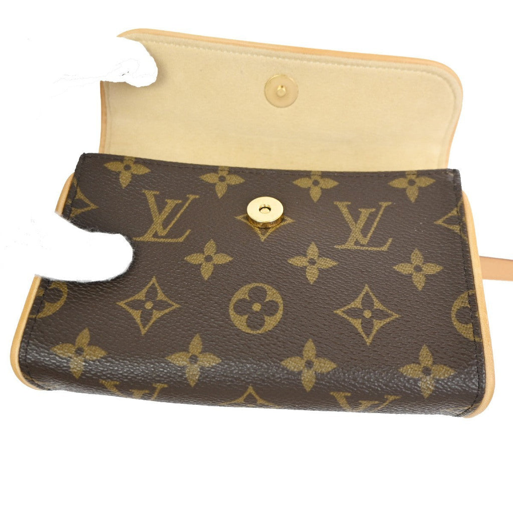 Louis Vuitton Florentine Waist Bag Monogram Canvas Brown Canvas Clutche & Pouche Bag (Pre-Owned)