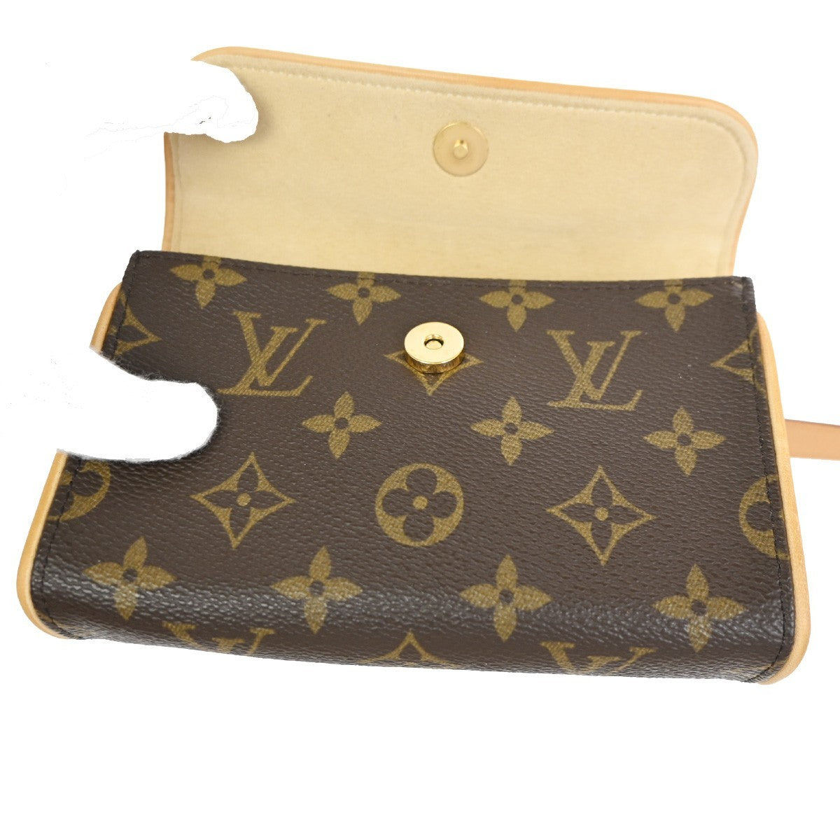 Louis Vuitton Florentine Waist Bag Monogram Canvas Brown Canvas Clutche & Pouche Bag (Pre-Owned)
