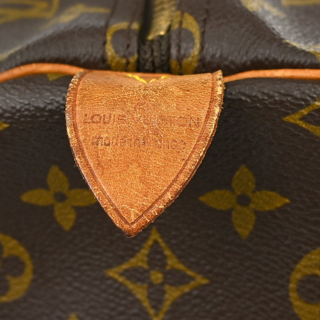 Louis Vuitton Keepall Bag Monogram Canvas Brown Canvas Travel Bag Bag (Pre-Owned)
