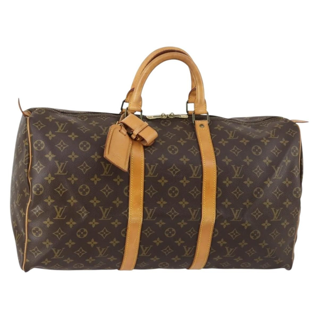 Louis Vuitton Keepall Bag Monogram Canvas Brown Canvas Bag (Pre-Owned)