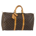Louis Vuitton Keepall Bag Monogram Canvas Brown Canvas Bag (Pre-Owned)