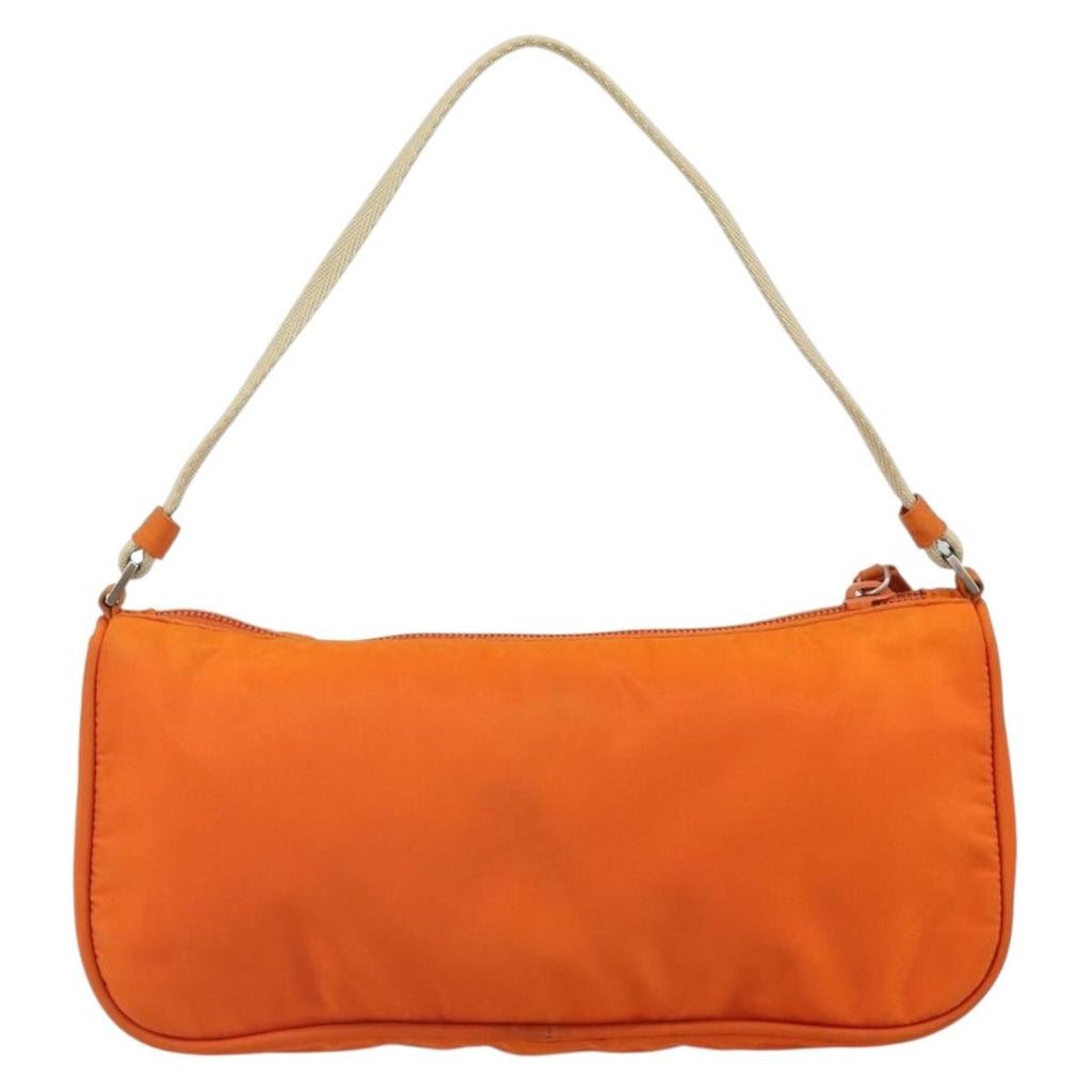 Prada Pochette Shoulder Bag Tessuto Orange Nylon Clutche & Pouche Bag (Pre-Owned)