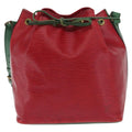 Louis Vuitton Bicolor Petit Noe Handbag Epi Leather Green Leather Shoulder Bag Bag (Pre-Owned)