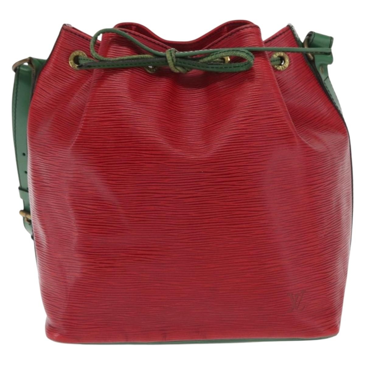 Louis Vuitton Bicolor Petit Noe Handbag Epi Leather Green Leather Shoulder Bag Bag (Pre-Owned)