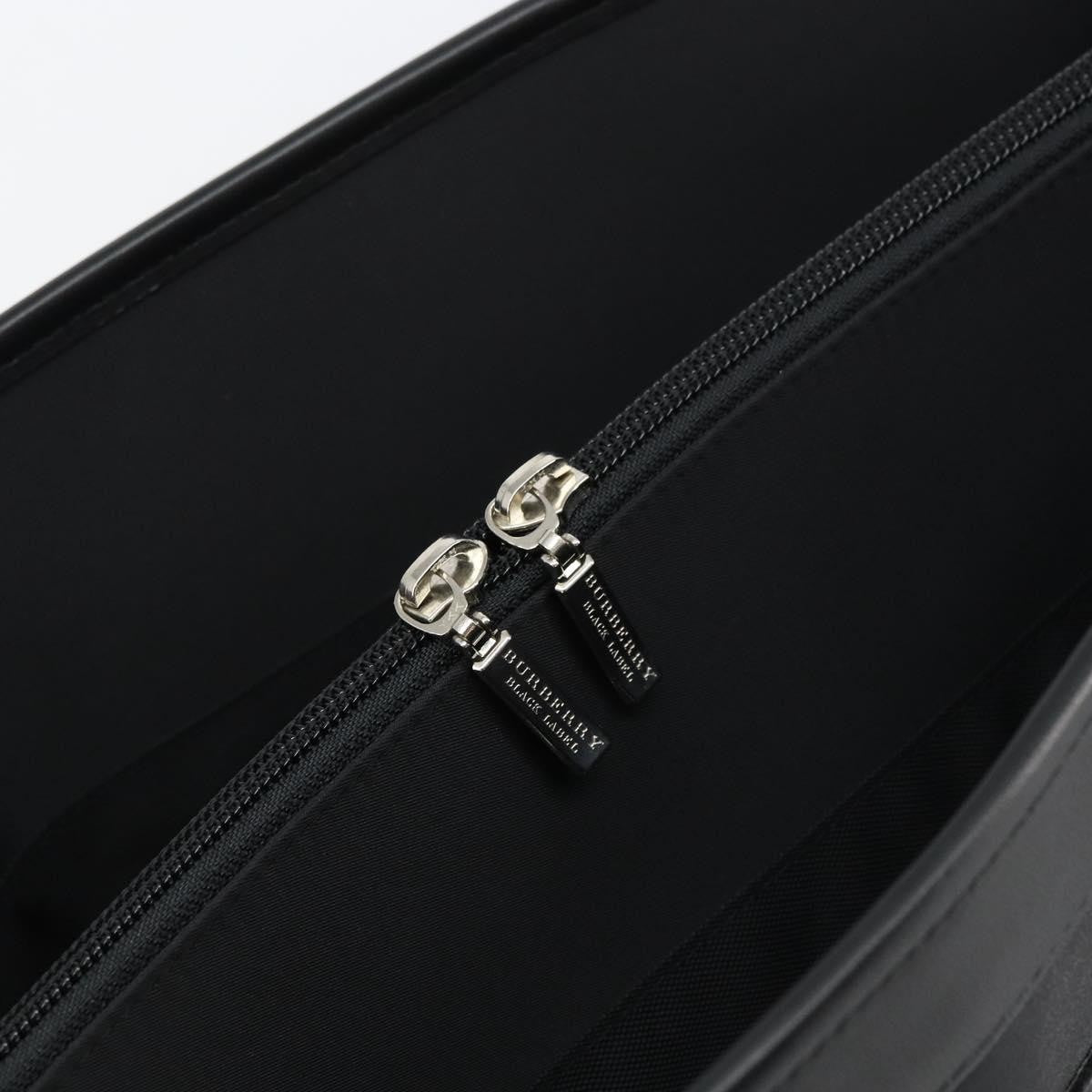Burberry Black Label Business Bag Nylon Black Nylon Handbag (Pre-Owned)