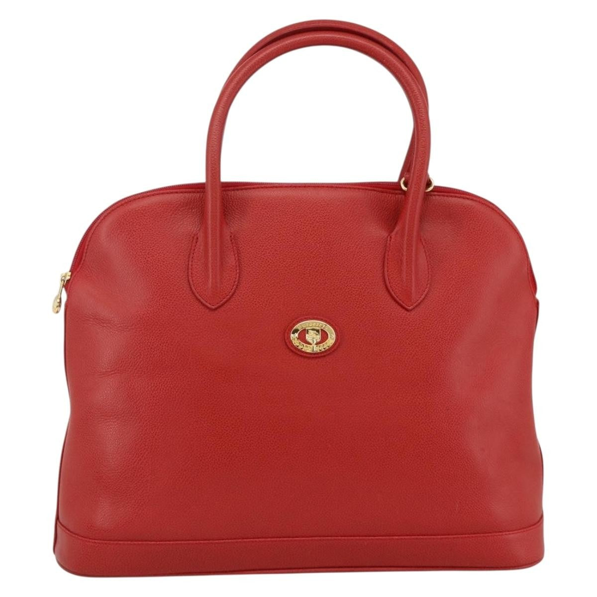 Burberry Vintage Handbag Leather Red Leather Handbag (Pre-Owned)