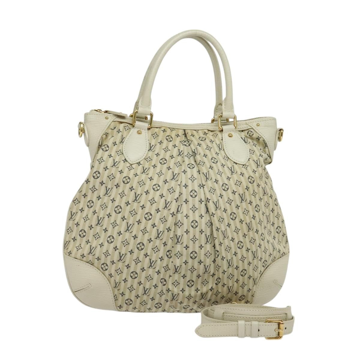 Louis Vuitton Marina Handbag Mini Lin Croisette Beige Canvas Handbag (Pre-Owned)