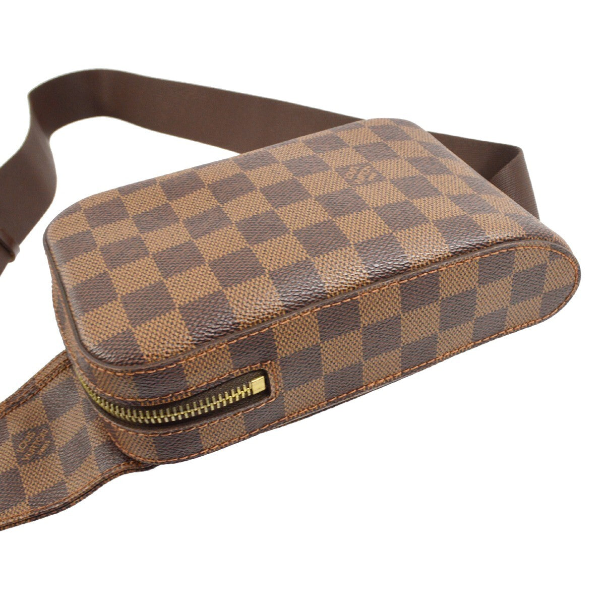 Louis Vuitton Geronimos Waist Bag Damier Brown Canvas Clutche & Pouche Bag (Pre-Owned)