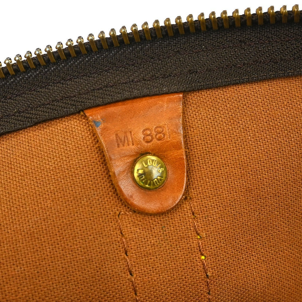 Louis Vuitton Keepall Bag Monogram Canvas Brown Canvas Travel Bag Bag (Pre-Owned)