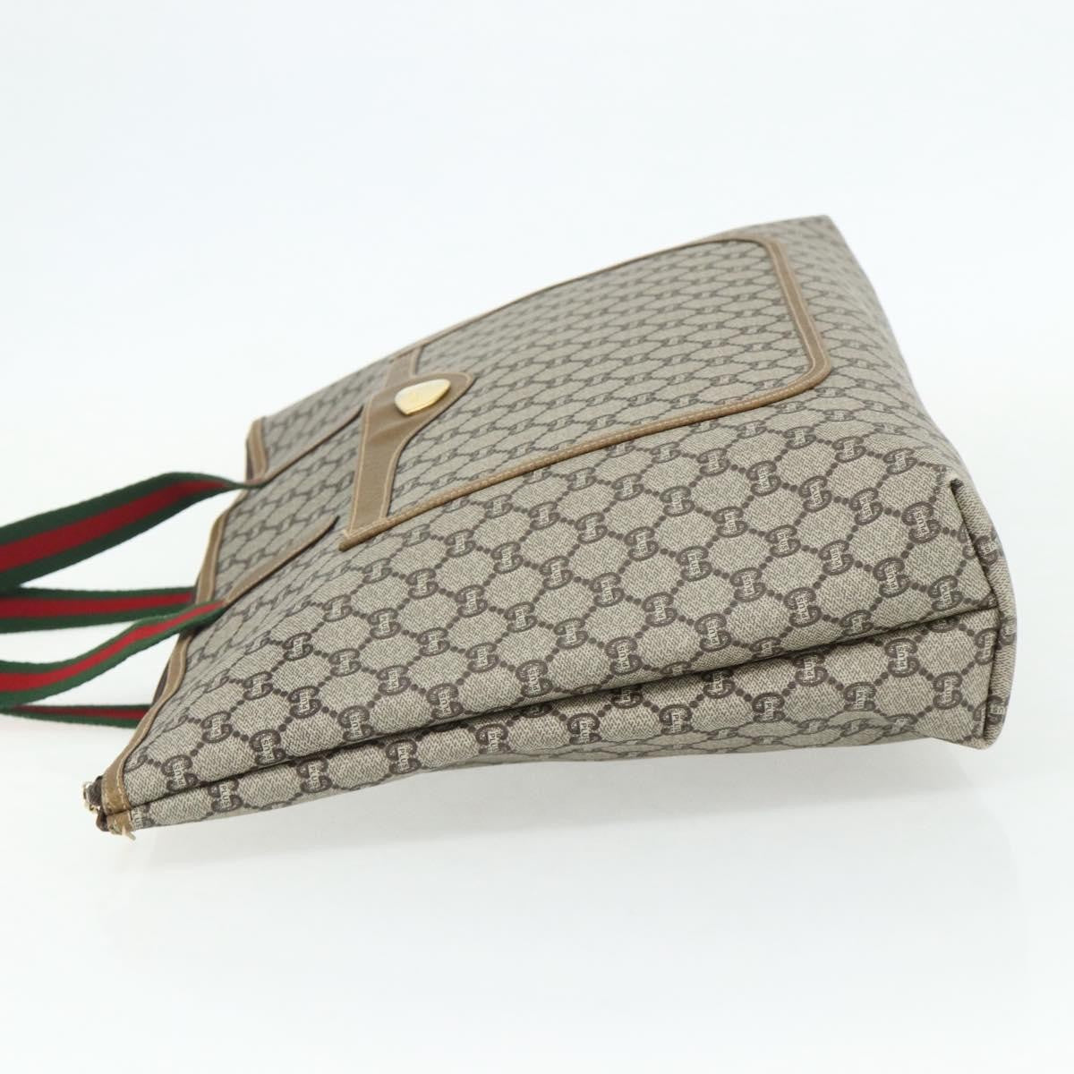 Gucci Gg Supreme Tote Bag Canvas Beige Canvas Tote Bag Bag (Pre-Owned)