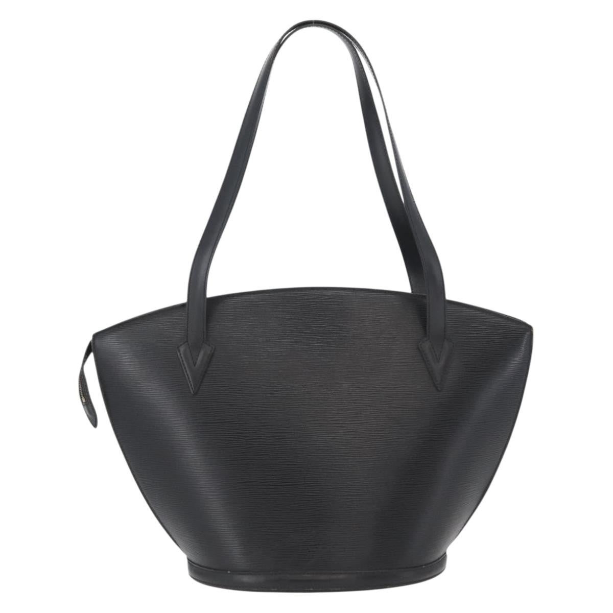 Louis Vuitton Saint Jacques Handbag Epi Leather Black Leather Shoulder Bag Bag (Pre-Owned)