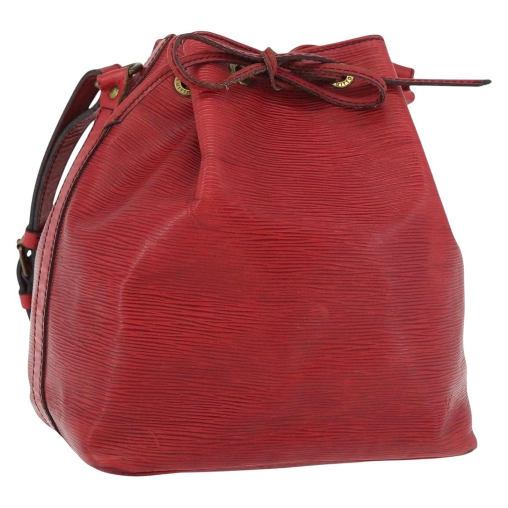 Louis Vuitton Petit Noe Handbag Epi Leather Red Leather Shoulder Bag Bag (Pre-Owned)