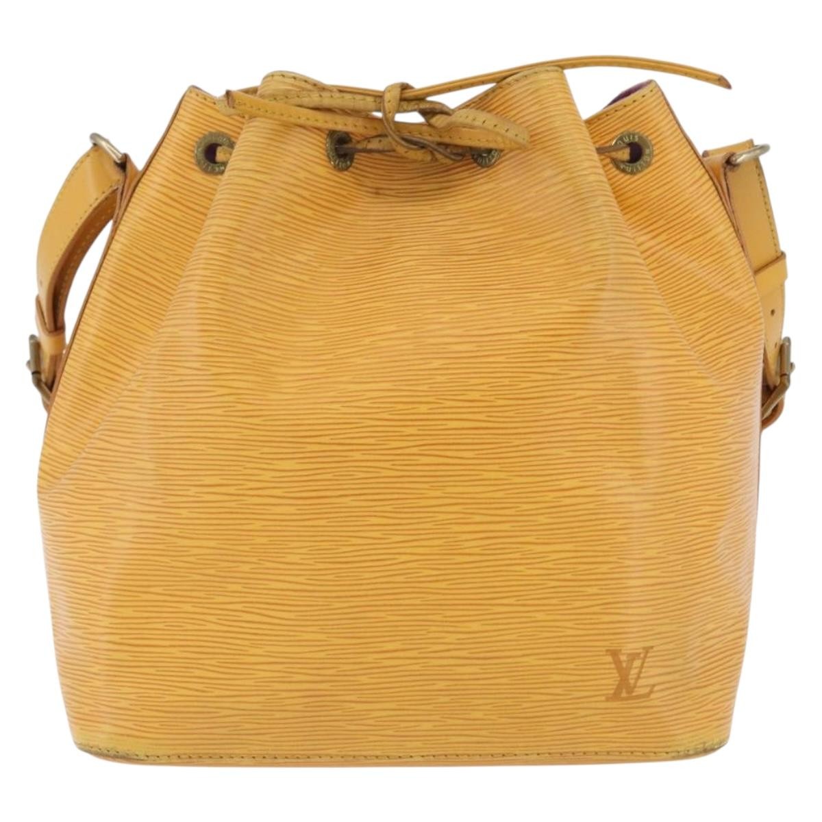 Louis Vuitton Petit Noe Handbag Epi Leather Yellow Leather Shoulder Bag Bag (Pre-Owned)