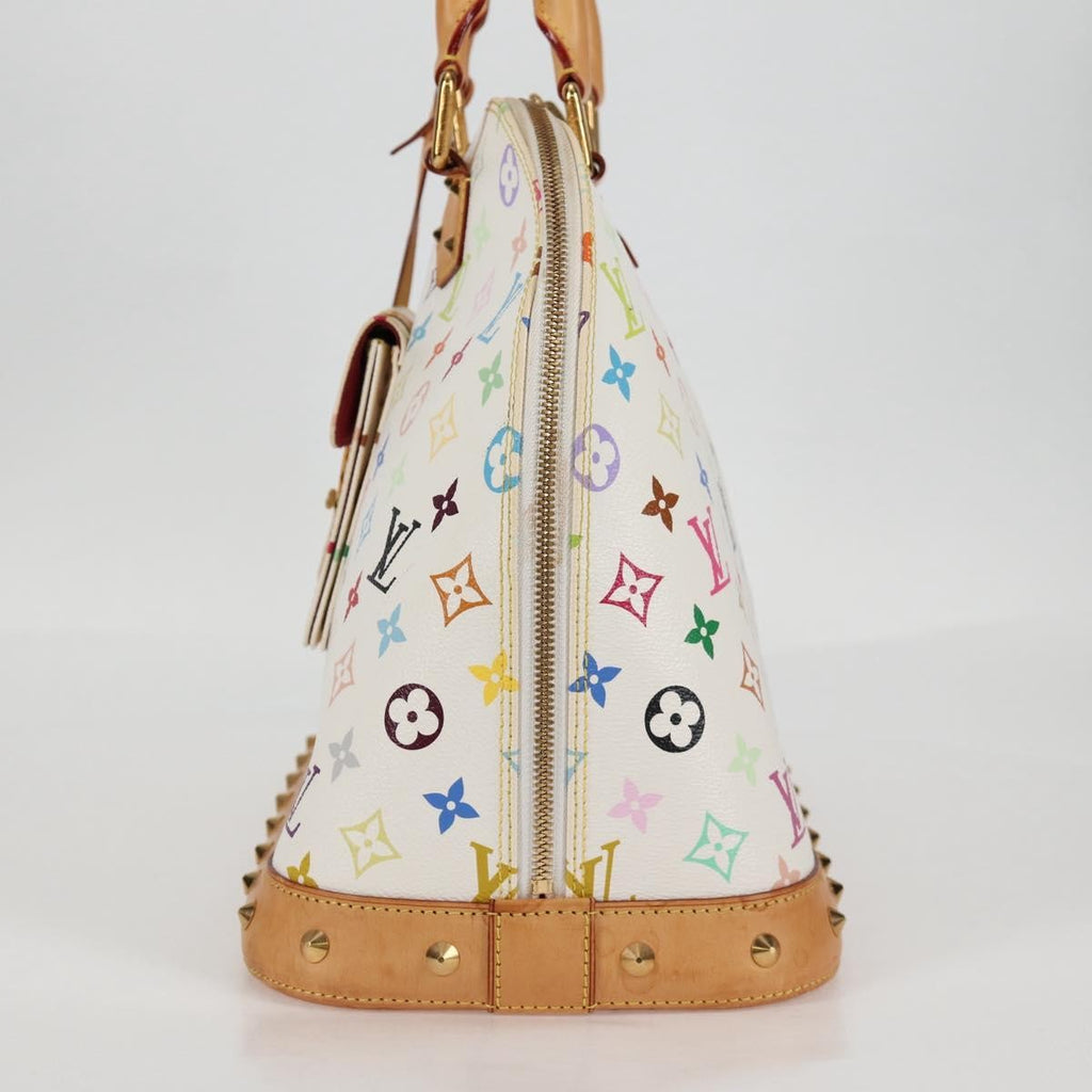Louis Vuitton Alma Handbag Monogram Multicolor White Canvas Bag (Pre-Owned)