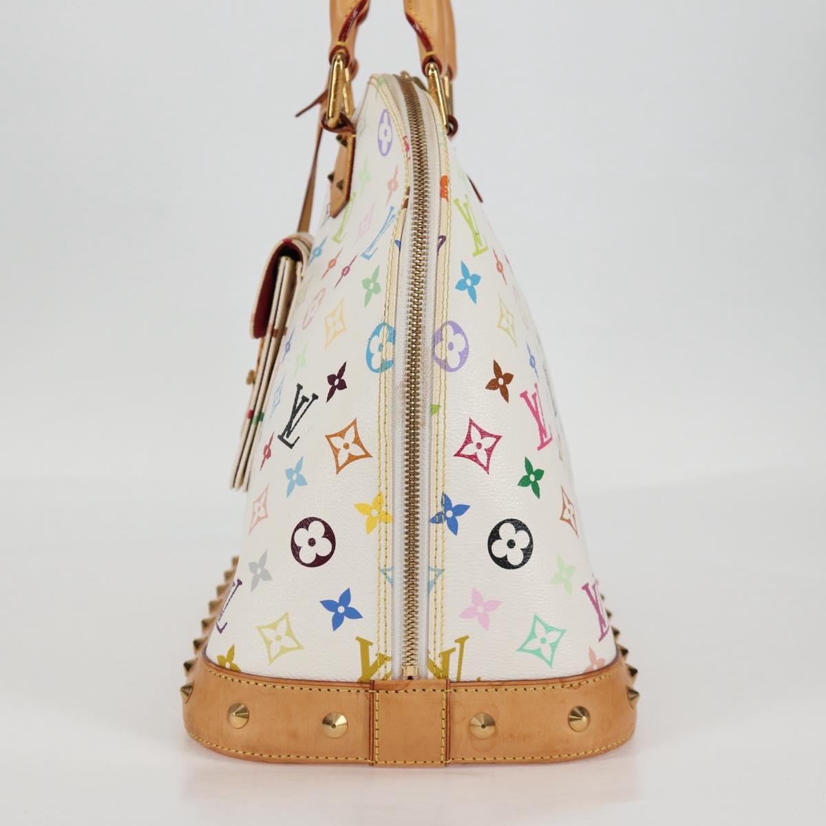 Louis Vuitton Alma Handbag Monogram Multicolor White Canvas Bag (Pre-Owned)
