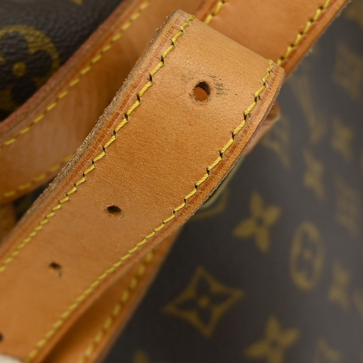 Louis Vuitton Saumur Handbag Monogram Canvas Brown Canvas Shoulder Bag Bag (Pre-Owned)