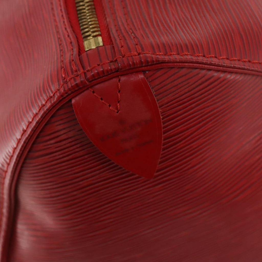 Louis Vuitton Keepall Bag Epi Leather Red Leather Travel Bag Bag (Pre-Owned)