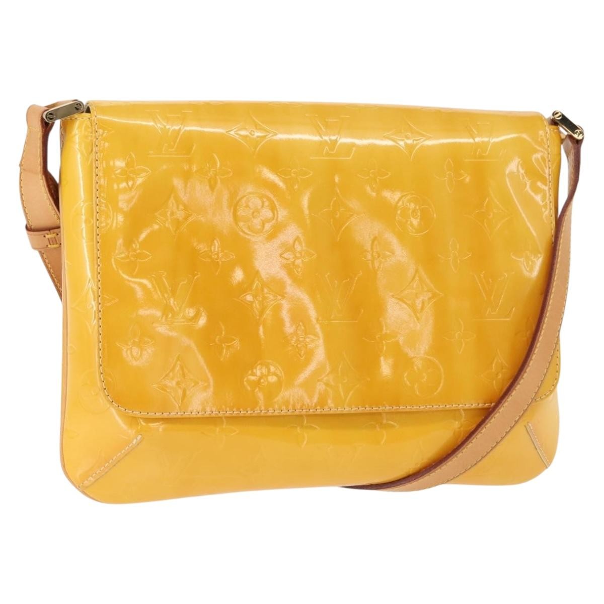 Louis Vuitton Thompson Street Handbag Monogram Vernis Yellow Patent_Leather Shoulder Bag Bag (Pre-Owned)