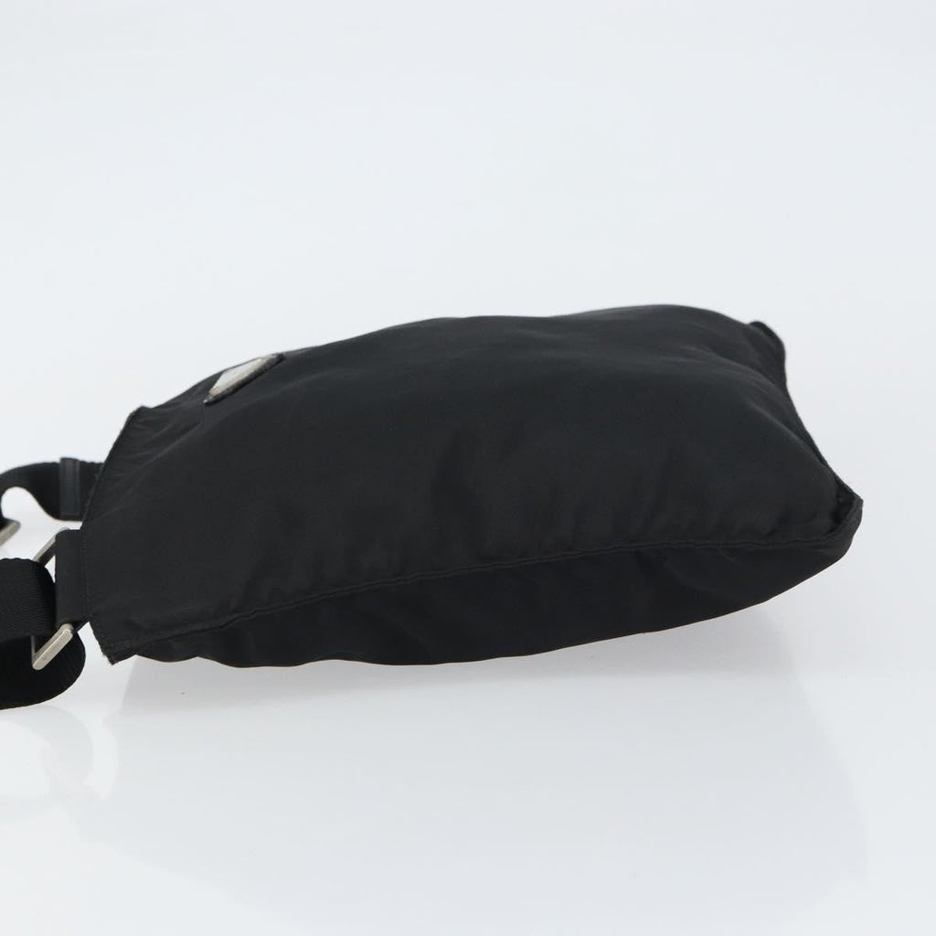 Prada Flat Messenger Bag Tessuto Black Nylon Shoulder Bag Bag (Pre-Owned)