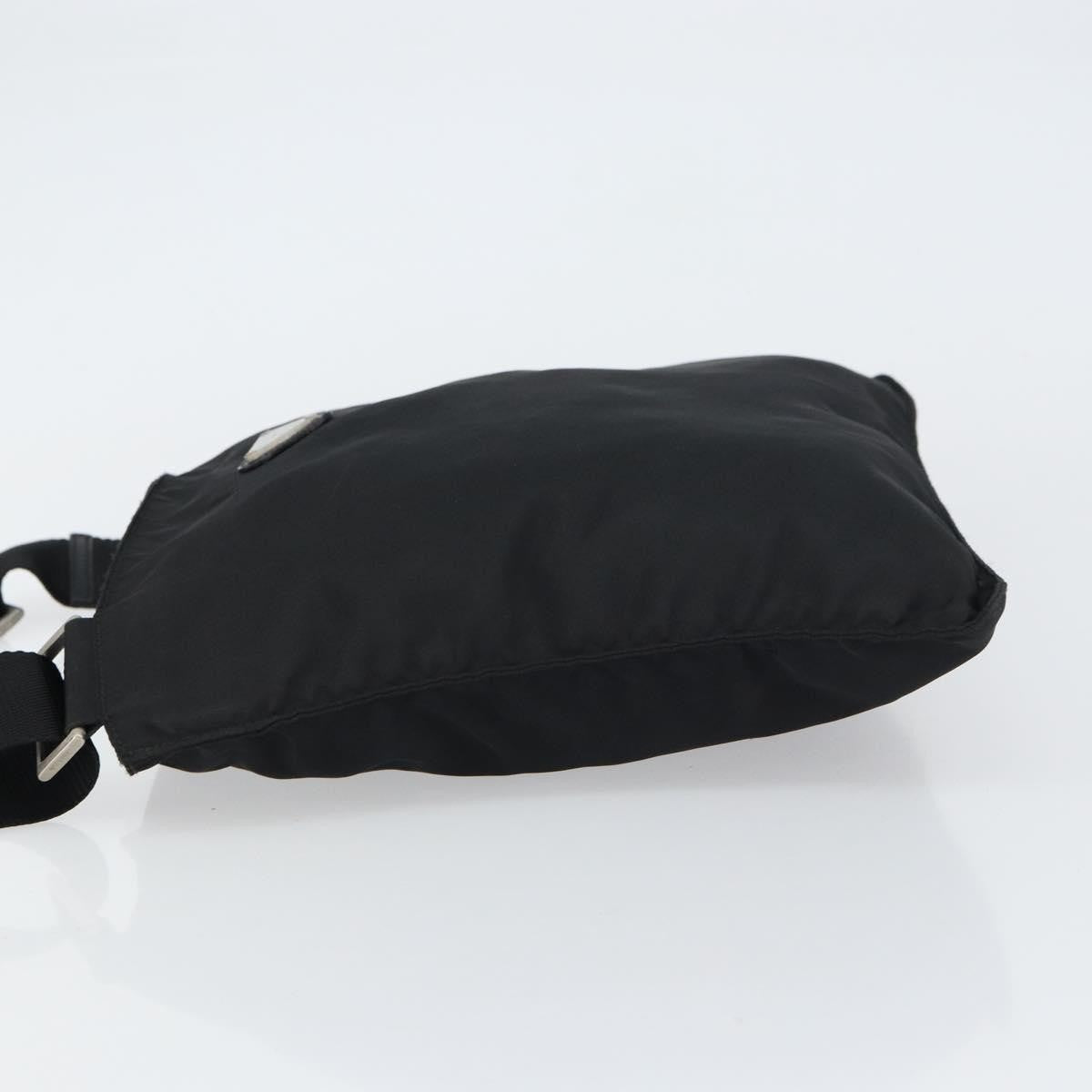 Prada Flat Messenger Bag Tessuto Black Nylon Shoulder Bag Bag (Pre-Owned)