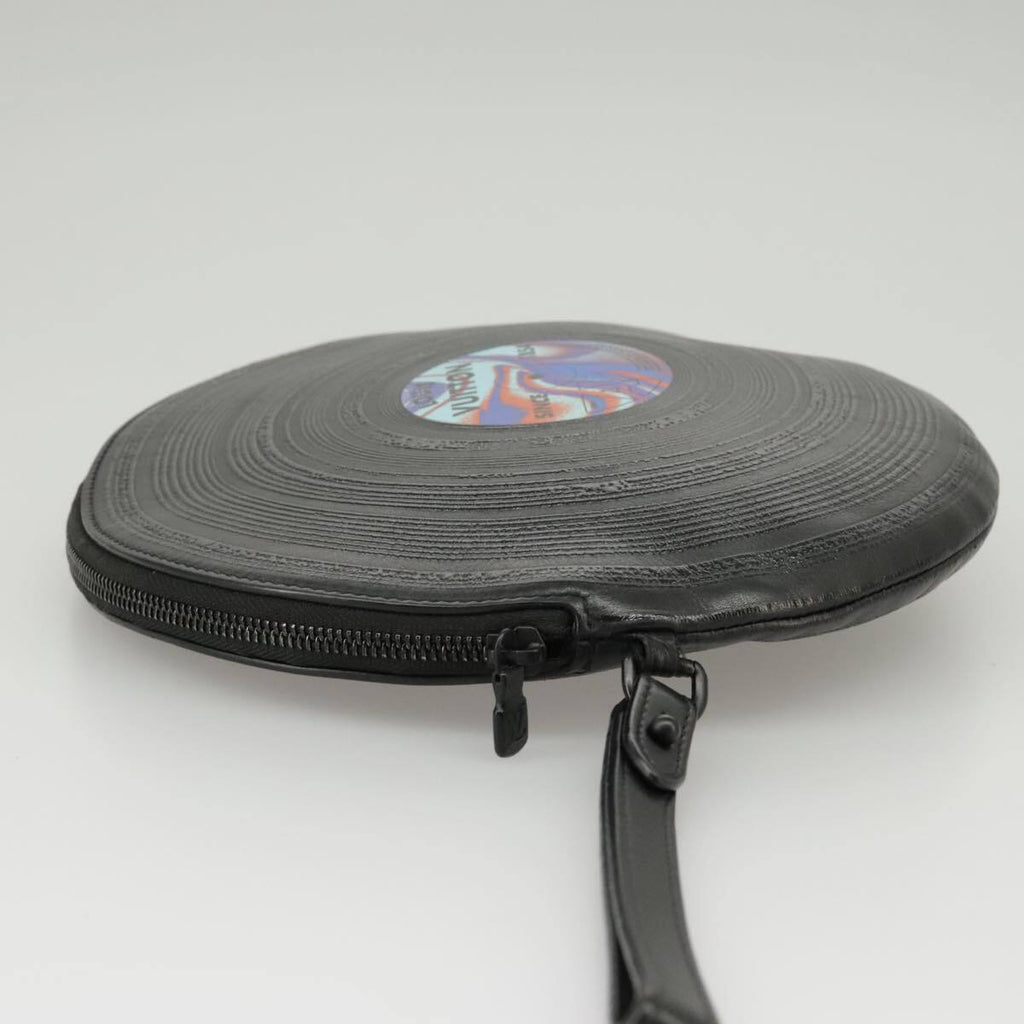 Louis Vuitton Disk Pouch Leather Black Leather Clutche & Pouche Bag (Pre-Owned)